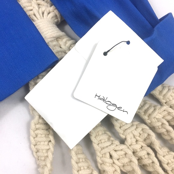 Halogen • Royal Blue One Button Linen Blend Blazer - Picture 4 of 7